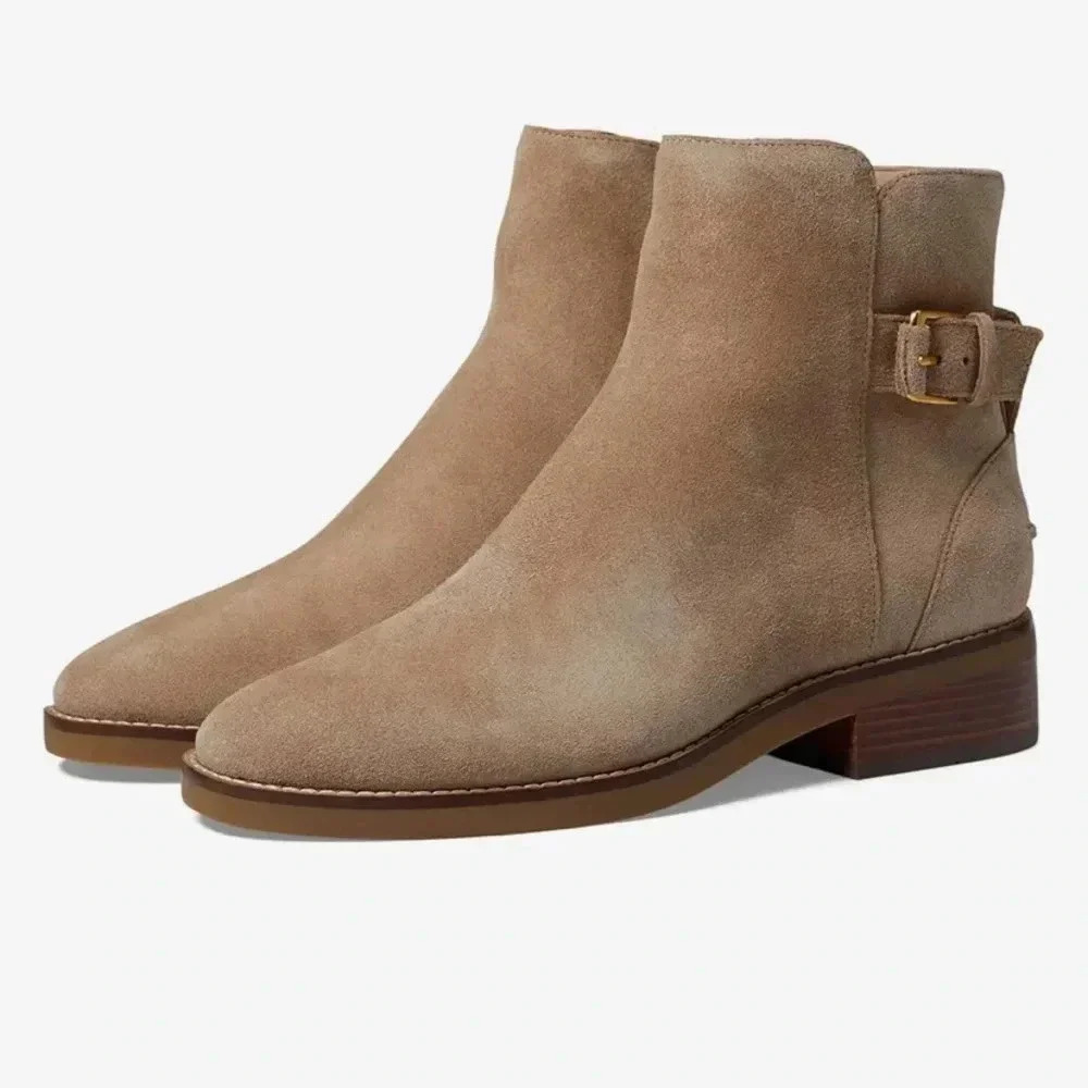 NEW Cole Haan Hampshire Suede Ankle Bootie Latte size 9.5